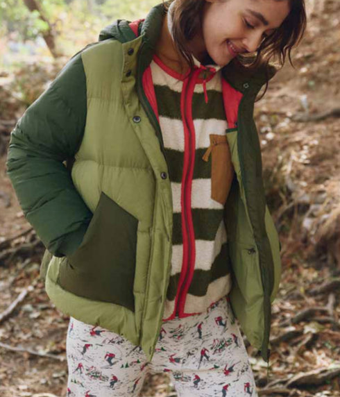 The Polar Puffer - Army Colorblock